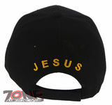 JOHN 3:16 JESUS SHADOW CHRISTIAN BASEBALL CAP HAT BLACK