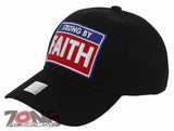 NEW! JESUS STRONG BY FAITH I LOVE JESUS CHRISTIAN BASEBALL CAP HAT BLACK