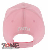NEW! JESUS STRONG BY FAITH I LOVE JESUS CHRISTIAN BASEBALL CAP HAT PINK