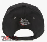 NEW! BULLDOG HEAD BASEBALL CAP HAT CAMOUFLAGE BLACK