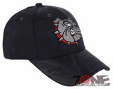 NEW! BULLDOG HEAD BASEBALL CAP HAT CAMOUFLAGE NAVY