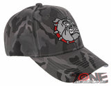 NEW! BULLDOG HEAD BASEBALL CAP HAT CAMOUFLAGE GRAY