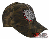 NEW! BULLDOG HEAD BASEBALL CAP HAT CAMOUFLAGE KHAKI