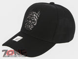 NEW! DOG PITBULL HEAD BASEBALL CAP HAT ALL BLACK