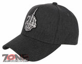 NEW! SKELETON HAND MIDDLE FINGER BASEBALL CAP HAT CHARCOAL GRAY