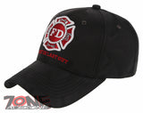 FD FIRE DEPARTMENT FIRST IN LAST OUT BASEBALL CAP HAT CAMOUFLAGE BLACK