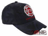 FD FIRE DEPARTMENT FIRST IN LAST OUT BASEBALL CAP HAT CAMOUFLAGE NAVY