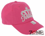 NEW! BIG PRINCESS CROWN STONE COTTON BASEBALL CAP HAT PINK