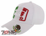 NEW! HECHO EN MEXICO MEXICAN EAGLE BASEBALL CAP HAT WHITE