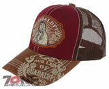 NEW! OUR LADY OF GUADALUPE CATHOLIC MEXICAN TRUCKER BASEBALL CAP HAT BURGUNDY