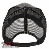 NEW! RODEO HORSE SHOE MESH TRUCKER SNAPBACK BASEBALL CAP HAT GRAY BLACK