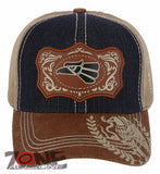 NEW! MEXICAN EAGLE PRIDE AZTEC BIRD TRUCKER SNAPBACK BASEBALL CAP HAT BLUE JEAN