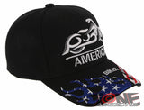 NEW! AMERICAN BIKER USA FLAG FLAME MOTO CHOPPERS BASEBALL CAP HAT BLACK