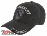 NEW! US ARMY 1ST CAVALRY DISTRESSED VINTAGE BASEBALL CAP HAT GRAY
