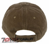 NEW! US ARMY 1ST CAVALRY DISTRESSED VINTAGE BASEBALL CAP HAT TAN