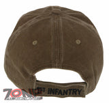 NEW! US ARMY 1ST INFANTRY DIVISION DISTRESSED VINTAGE BASEBALL CAP HAT TAN