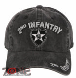 NEW! US ARMY 2ND INFANTRY DIVISION DISTRESSED VINTAGE BASEBALL CAP HAT GRAY