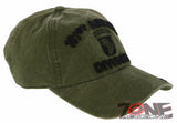 US ARMY 101ST ABN AIRBORNE DIVISION DISTRESSED VINTAGE BASEBALL CAP HAT OLIVE