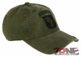 US ARMY 101ST ABN AIRBORNE DIV. EAGLE DISTRESSED VINTAGE BASEBALL CAP HAT OLIVE