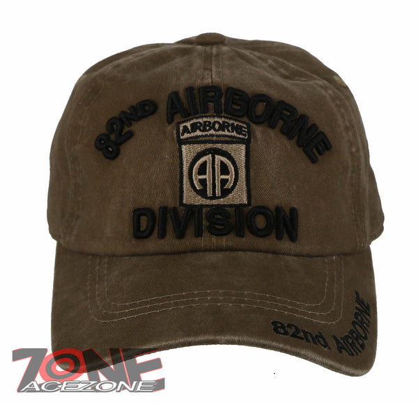 NEW! US ARMY AA 82ND AIRBORNE DIVISION DISTRESSED VINTAGE BASEBALL CAP HAT TAN
