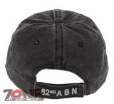 US ARMY BIG AA 82ND AIRBORNE DIVISION DISTRESSED VINTAGE BASEBALL CAP HAT GRAY