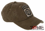 US ARMY BIG AA 82ND AIRBORNE DIVISION DISTRESSED VINTAGE BASEBALL CAP HAT TAN