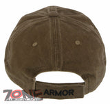 NEW! US ARMY ARMOR TANK DISTRESSED VINTAGE BASEBALL CAP HAT TAN