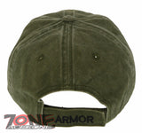 NEW! US ARMY ARMOR TANK DISTRESSED VINTAGE BASEBALL CAP HAT OLIVE