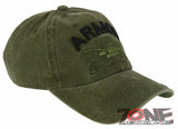 NEW! US ARMY ARMOR TANK DISTRESSED VINTAGE BASEBALL CAP HAT OLIVE