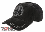 NEW! US ARMY ROUND LOGO DISTRESSED VINTAGE BASEBALL CAP HAT GRAY