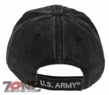 NEW! US ARMY ROUND LOGO DISTRESSED VINTAGE BASEBALL CAP HAT GRAY