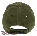 NEW! DISABLED VIETNAM VETERAN DISTRESSED VINTAGE BASEBALL CAP HAT OLIVE