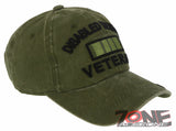 NEW! DISABLED VIETNAM VETERAN DISTRESSED VINTAGE BASEBALL CAP HAT OLIVE