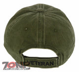 NEW! VIETNAM DESERT STORM VETERAN DISTRESSED VINTAGE BASEBALL CAP HAT OLIVE