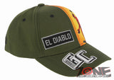 NEW! EL DIABLO MEXICAN LOTERIA BINGO SNAPBACK BASEBALL CAP HAT OLIVE