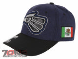 NEW! HECHO EN MEXICO MEXICAN EAGLE SNAPBACK BASEBALL CAP HAT NAVY BLACK