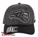 NEW! HECHO EN MEXICO MEXICAN EAGLE SNAPBACK BASEBALL CAP HAT GRAY BLACK