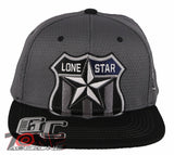 NEW! TEXAS STATE LONE STAR FLAT BILL SNAPBACK BASEBALL CAP HAT GRAY BLACK