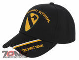 NEW! US ARMY 1ST CAVALRY DIVISION THE FIRST TEAM! BASEBALL CAP HAT BLACK