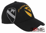 NEW! US ARMY 1ST CAVALRY DIVISION THE FIRST TEAM! BASEBALL CAP HAT BLACK