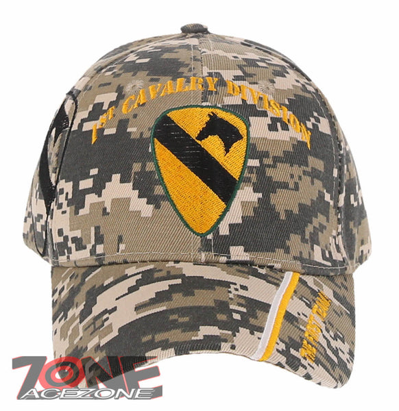 NEW! US ARMY 1ST CAVALRY DIVISION THE FIRST TEAM! BASEBALL CAP HAT ACU CAMO