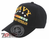 NEW! US NAVY VIETNAM VETERAN SHADOW CAP HAT BLACK