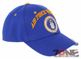 NEW! USAF AIR FORCE ROUND FRONT VETERAN FLAG BASEBALL CAP HAT BLUE