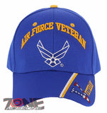 NEW! USAF AIR FORCE WING VETERAN FLAG BASEBALL CAP HAT BLUE