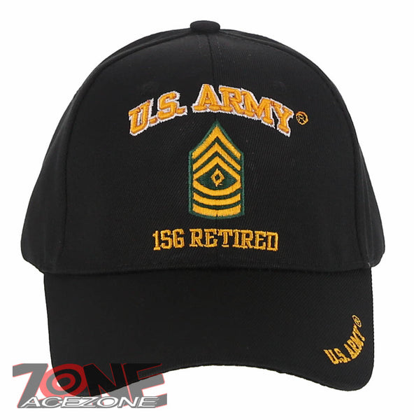 NEW! US ARMY 1SG RETIRED BASEBALL CAP HAT BLACK