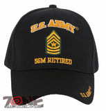 NEW! US ARMY SGM RETIRED BASEBALL CAP HAT BLACK