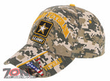 NEW! US ARMY STAR VETERAN SIDE V FLAG BASEBALL CAP HAT ACU CAMO