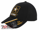 NEW! US ARMY STAR SIDE STAR BASEBALL CAP HAT BLACK
