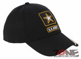 NEW! US ARMY STAR SIDE STAR BASEBALL CAP HAT BLACK