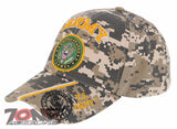 NEW! US ARMY ROUND SIDE ROUND LOGO BASEBALL CAP HAT ACU CAMO